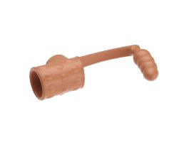 Сквозная насадка на член с анальной елочкой Rilley, телесная-foto3