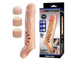 Удлиняющая насадка с петлей и тремя вставками Pretty Love Hartman, телесная