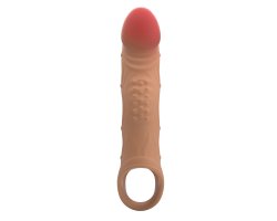Увеличивающая вибронасадка на пенис +5 см Penis Sleeve Brad-foto3