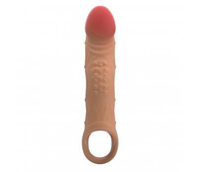 Увеличивающая вибронасадка на пенис +5 см Penis Sleeve Brad