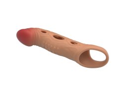 Увеличивающая вибронасадка на пенис +5 см Penis Sleeve Brad-foto5