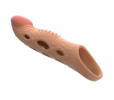 Увеличивающая вибронасадка на пенис +5 см Penis Sleeve Brad