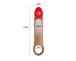 Увеличивающая вибронасадка на пенис +5 см Penis Sleeve Brad-foto6