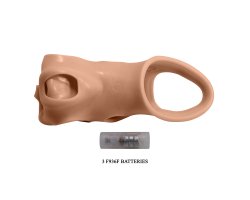 Увеличивающая вибронасадка на пенис +5 см Penis Sleeve Brad-foto10