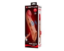 Увеличивающая вибронасадка на пенис +5 см Penis Sleeve Brad-foto8