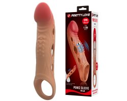 Увеличивающая вибронасадка на пенис +5 см Penis Sleeve Brad