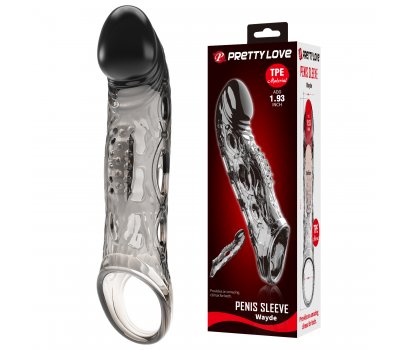 Удлиняющая насадка на пенис +5 см Penis Sleeve Wayde