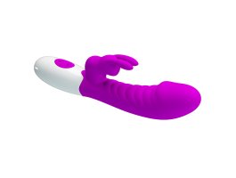 Вибратор с клиторальным стимулятором Pretty Love Naughty Bunny, 19,8 см, Ø 3,6 см-foto6
