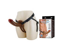 Фаллопротез с вибрацией Harness Briefs Bradden, мулат, 17,1 см, Ø 4,5 см