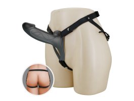Силиконовый фаллопротез на ремнях Harness Briefs Landon, черный, 17,1 см, Ø 4,5 см-foto2