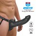 Силиконовый фаллопротез на ремнях Harness Briefs Landon, черный, 17,1 см, Ø 4,5 см