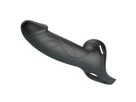 Силиконовый фаллопротез на ремнях Harness Briefs Landon, черный, 17,1 см, Ø 4,5 см-foto4