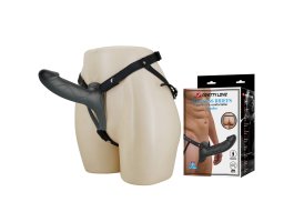 Силиконовый фаллопротез на ремнях Harness Briefs Landon, черный, 17,1 см, Ø 4,5 см