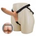 Силиконовый фаллопротез на ремнях Harness Briefs Landon, телесный, 17,1 см, Ø 4,5 см