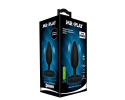 Анальная пробка черного цвета с вибрацией Mr.Play, 11,8 см, Ø 3,8 см-foto3