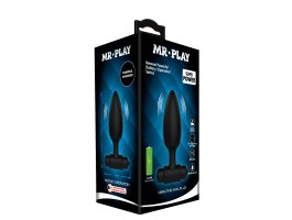Анальная пробка черного цвета с вибрацией Mr.Play, 11,8 см, Ø 3,8 см-foto8