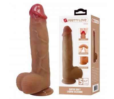 Реалистичный фаллоимитатор из силикона Pretty Love Orton, 23,5 см, Ø 4,9 см