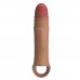 Удлиняющая насадка на пенис с вибрацией +4 см Penis Sleeve, мулат
