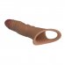 Удлиняющая насадка на пенис с вибрацией +4 см Penis Sleeve, мулат