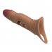 Удлиняющая насадка на пенис с вибрацией +4 см Penis Sleeve, мулат