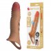 Удлиняющая насадка на пенис с вибрацией +4 см Penis Sleeve, мулат