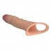 Удлиняющая насадка на пенис с вибрацией +4 см Penis Sleeve, телесный Удлиняющая насадка на пенис с вибрацией +4 см Penis Sleeve, телесный