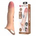 Удлиняющая насадка на пенис с вибрацией +4 см Penis Sleeve, телесный Удлиняющая насадка на пенис с вибрацией +4 см Penis Sleeve, телесный