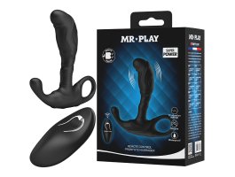 Перезаряжаемый стимулятор простаты с пультом управления Mr. Play, черный, Ø 2,4 см