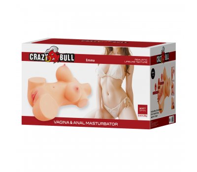 Мастурбатор мини-торс с вагиной и анусом Crazy Bull Emma