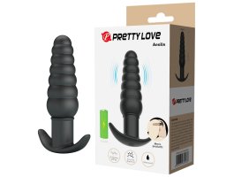 Анальный вибростимулятор Pretty Love Aeolis, черный, 11 см