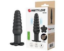 Анальный вибростимулятор Pretty Love Imron, черный, 11 см