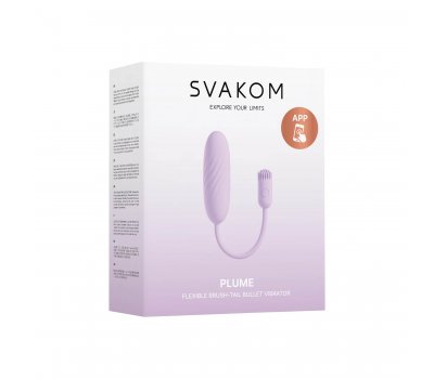 Вибростимулятор Svakom «Plume» с гибким перышком и двойной стимуляцией, нежно-сиреневый, Ø 2,7 см