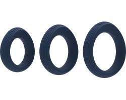 Набор эрекционных колец Svakom «Triooo», синий, Ø 2,8 см, Ø 3,4 см, Ø 4 см