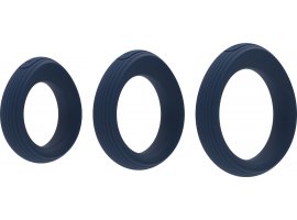 Набор эрекционных колец Svakom «Triooo», синий, Ø 2,8 см, Ø 3,4 см, Ø 4 см