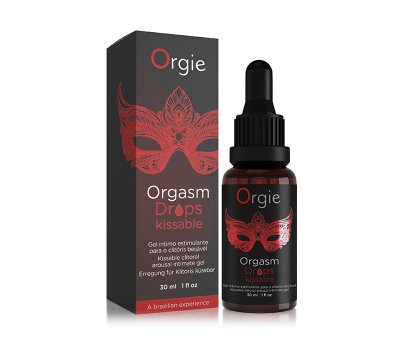 Возбуждающий съедобный гель для клитора Orgie Orgasm Drops Kissable, 30 мл