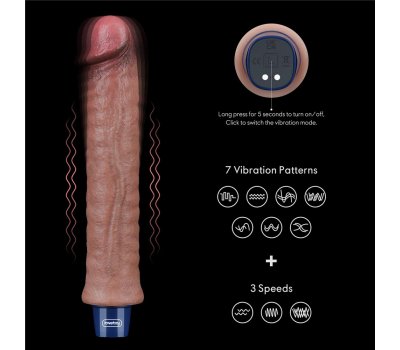 Реалистичный перезаряжаемый вибратор Real Softee 24,5 см, Ø 4 см Реалистичный перезаряжаемый вибратор Real Softee 24,5 см, Ø 4 см