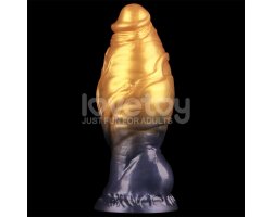 Надувной фаллоимитатор для фистинга со съемной грушей Dual Density Silicone Inflatable Dildo, 19 см, Ø 4,5 см-foto3
