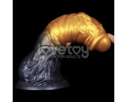 Надувной фаллоимитатор для фистинга со съемной грушей Dual Density Silicone Inflatable Dildo, 19 см, Ø 4,5 см-foto6