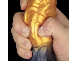 Надувной фаллоимитатор для фистинга со съемной грушей Dual Density Silicone Inflatable Dildo, 19 см, Ø 4,5 см-foto10