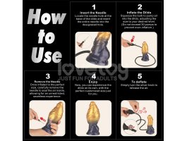 Надувной фаллоимитатор для фистинга со съемной грушей Dual Density Silicone Inflatable Dildo, 19 см, Ø 4,5 см-foto12