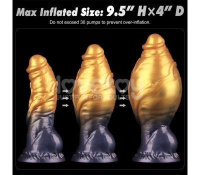 Надувной фаллоимитатор для фистинга со съемной грушей Dual Density Silicone Inflatable Dildo, 19 см, Ø 4,5 см Надувной фаллоимитатор для фистинга со съемной грушей Dual Density Silicone Inflatable Dildo, 19 см, Ø 4,5 см