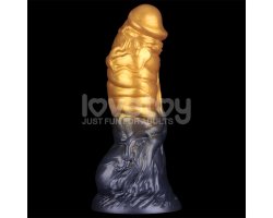 Надувной фаллоимитатор для фистинга со съемной грушей Dual Density Silicone Inflatable Dildo, 19 см, Ø 4,5 см-foto5