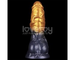 Надувной фаллоимитатор для фистинга со съемной грушей Dual Density Silicone Inflatable Dildo, 19 см, Ø 4,5 см-foto3