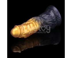 Надувной фаллоимитатор для фистинга со съемной грушей Dual Density Silicone Inflatable Dildo, 19 см, Ø 4,5 см-foto2