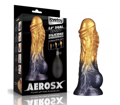 Надувной фаллоимитатор для фистинга со съемной грушей Dual Density Silicone Inflatable Dildo, 21 см, Ø 5 см Надувной фаллоимитатор для фистинга со съемной грушей Dual Density Silicone Inflatable Dildo, 21 см, Ø 5 см