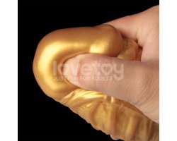 Надувной фаллоимитатор для фистинга со съемной грушей Dual Density Silicone Inflatable Dildo, 21 см, Ø 5 см-foto5