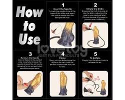 Надувной фаллоимитатор для фистинга со съемной грушей Dual Density Silicone Inflatable Dildo, 21 см, Ø 5 см-foto12