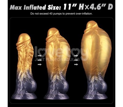Надувной фаллоимитатор для фистинга со съемной грушей Dual Density Silicone Inflatable Dildo, 21 см, Ø 5 см Надувной фаллоимитатор для фистинга со съемной грушей Dual Density Silicone Inflatable Dildo, 21 см, Ø 5 см