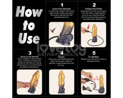 Надувной фаллоимитатор для фистинга со съемной грушей Dual Density Silicone Inflatable Dildo, 25 см, Ø 5,6 см-foto10