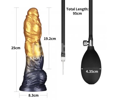 Надувной фаллоимитатор для фистинга со съемной грушей Dual Density Silicone Inflatable Dildo, 25 см, Ø 5,6 см Надувной фаллоимитатор для фистинга со съемной грушей Dual Density Silicone Inflatable Dildo, 25 см, Ø 5,6 см
